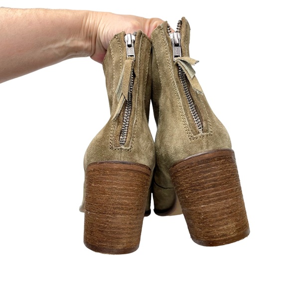 Madewell EUC Ames Suede Ankle Boots SZ 11 Brown Olive Green - Picture 9 of 11